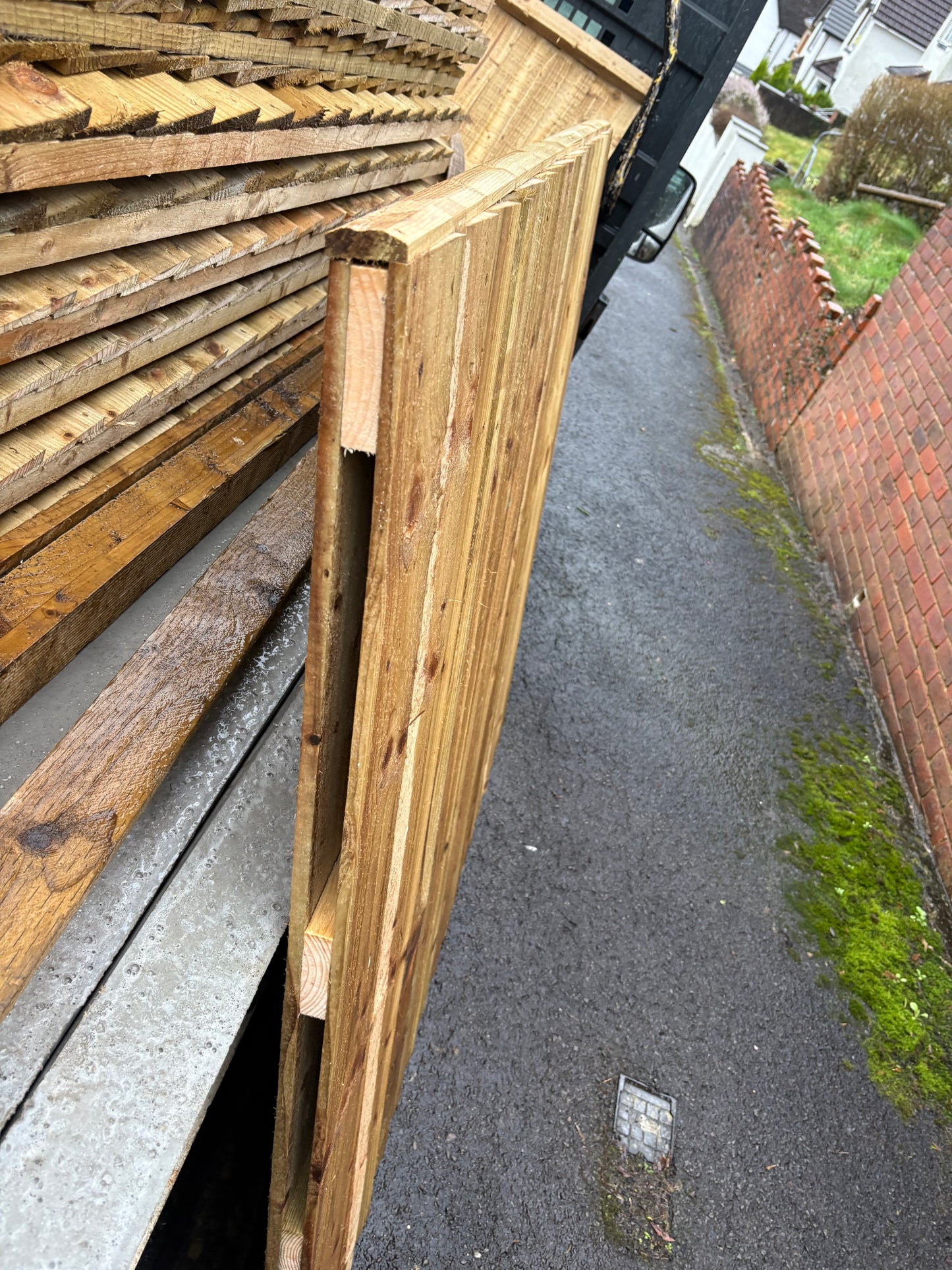 Double Sided Pressure Treated Feather Edge Panels