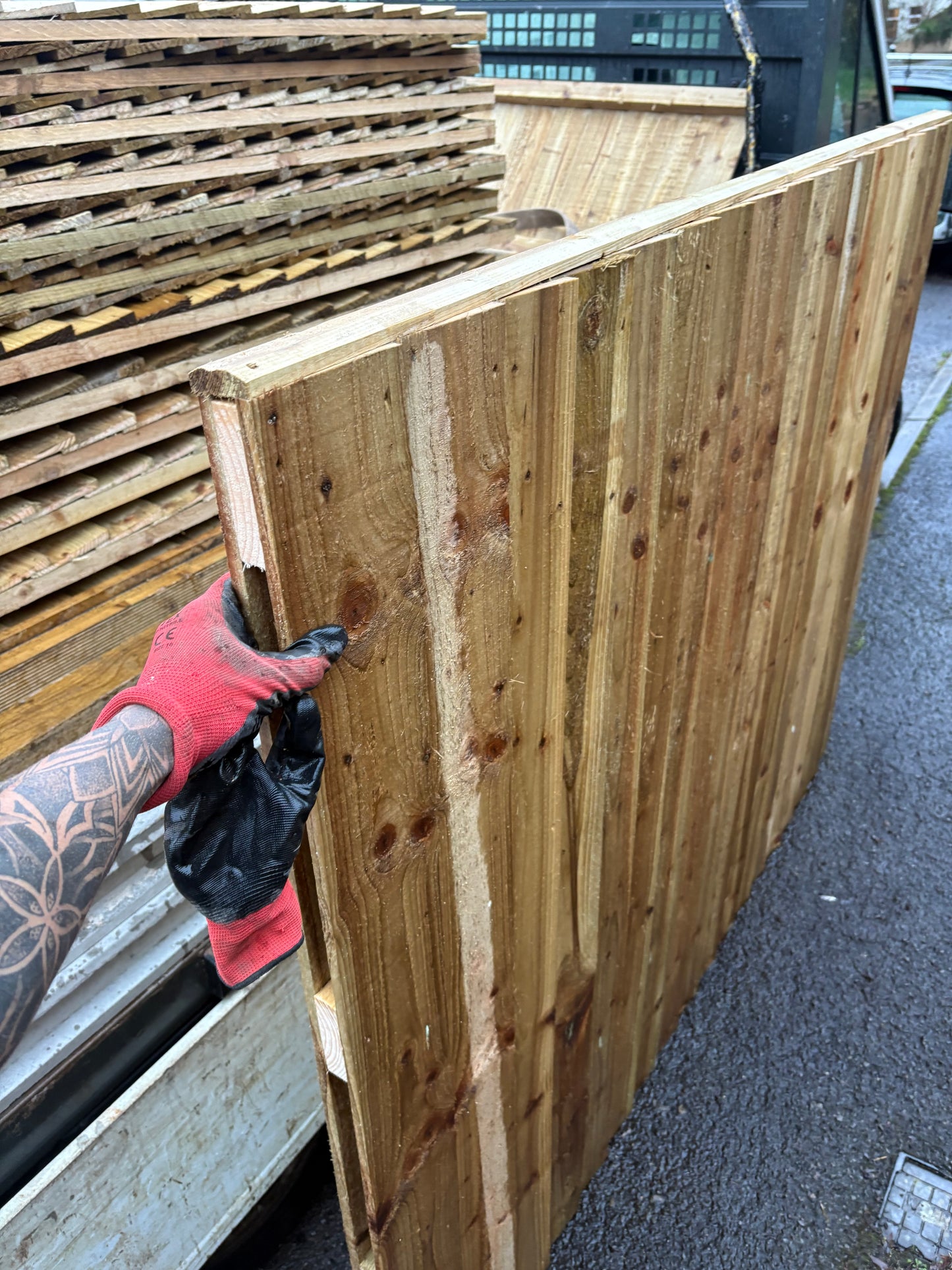 Double Sided Pressure Treated Feather Edge Panels