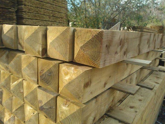 2.4m “8ft” 6”x6” Pressure Treated Gate Posts